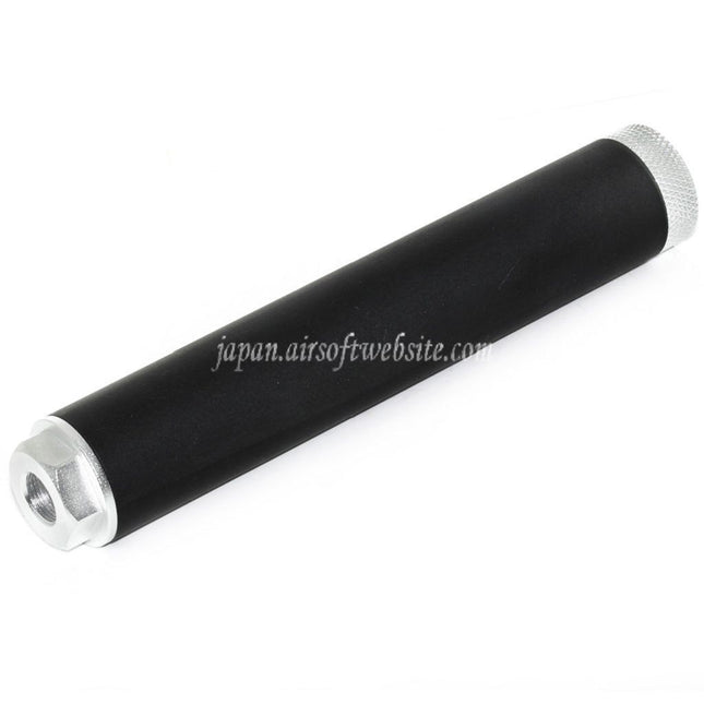 DOUBLE BELL 194mm/204mm x 35mm サプレッサー サイレンサー -14mm CCW 反時計回りネジ ライフル用 エアソフトガン ブラック/シルバー