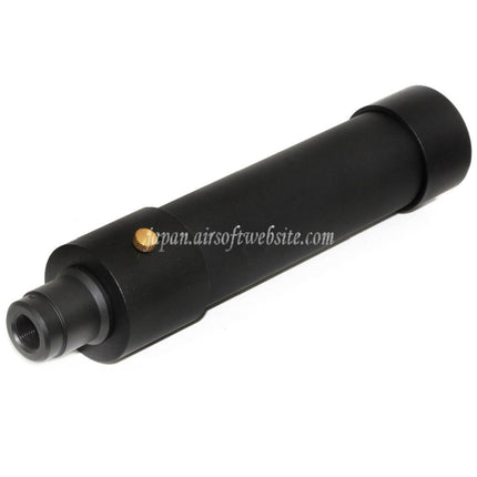 DOUBLE BELL 184mm/214mm x 44mm MPX QD サプレッサー サイレンサー（フラッシュハイダー付き） -14mm CCW 反時計回りネジバレルライフル エアガン ブラック