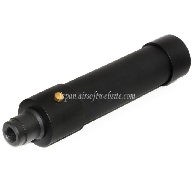 DOUBLE BELL 184mm/214mm x 44mm MPX QD サプレッサー サイレンサー（フラッシュハイダー付き） -14mm CCW 反時計回りネジバレルライフル エアガン ブラック