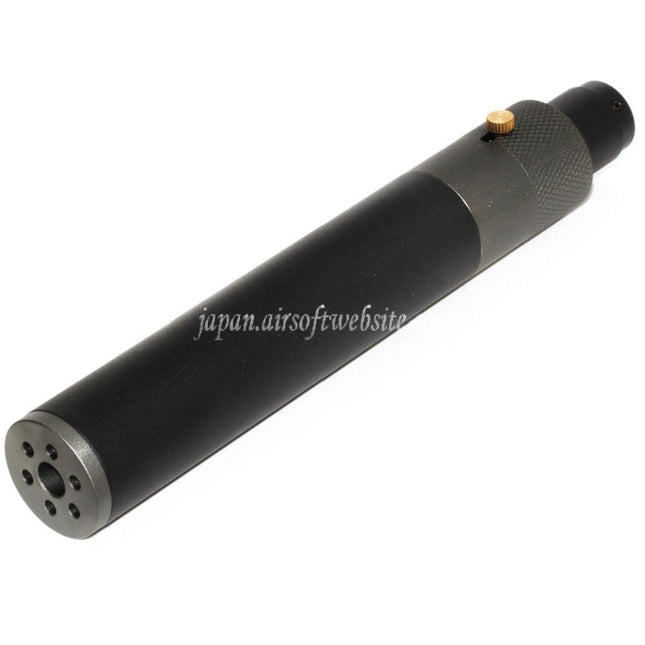 DOUBLE BELL 200mm/230mm x 35mm MPX-M-QD サプレッサー サイレンサー（フラッシュハイダー付き）-14mm CCW 反時計回りネジ バレルライフル エアガン ブラック/グレー