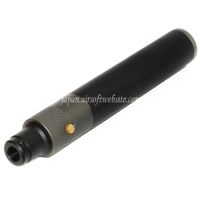 DOUBLE BELL 200mm/230mm x 35mm MPX-M-QD サプレッサー サイレンサー（フラッシュハイダー付き）-14mm CCW 反時計回りネジ バレルライフル エアガン ブラック/グレー