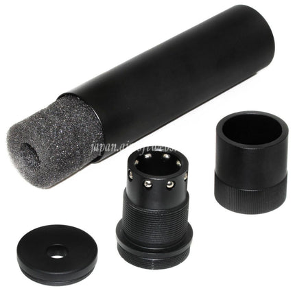 DOUBLE BELL 176mm x 38mm クイックリリース ボールベアリング QD サプレッサー サイレンサー（ブラック）