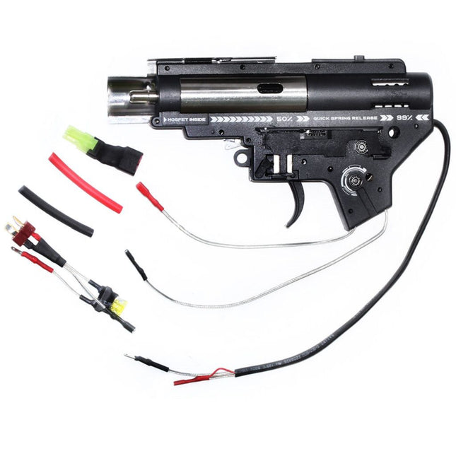 APS Edge II Micro FET バージョン2 V2 ギアボックス QD クイックチェンジスプリングシステム M4 M16 シリーズ AEG ライフル エアガン リアワイヤーに適合