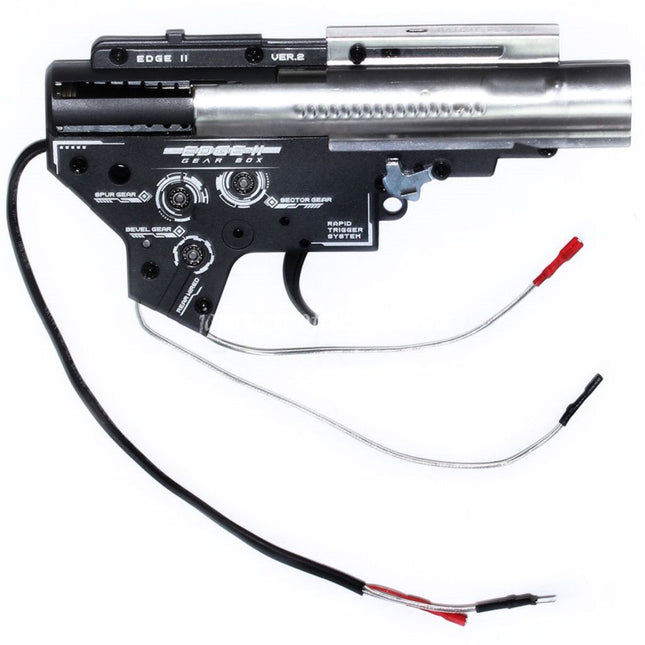 APS Edge II Micro FET バージョン2 V2 ギアボックス QD クイックチェンジスプリングシステム M4 M16 シリーズ AEG ライフル エアガン リアワイヤーに適合