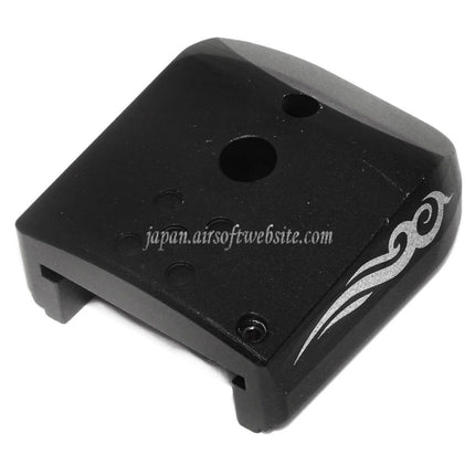 AIP レーザー刻印 マガジンベースプレートカバー タイプ3 ARMY EMG SAI STI TTI AW WE 東京マルイ HI-CAPA GBB CO2ガスピストルマガジン対応 ブラック
