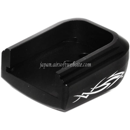 AIP レーザー刻印 マガジンベースプレートカバー タイプ4 ARMY EMG SAI STI TTI AW WE 東京マルイ HI-CAPA GBB CO2ガスピストルマガジン対応 ブラック