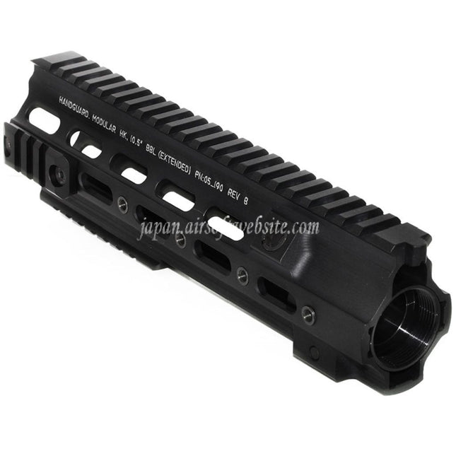 5KU 245mm CNCアルミ SMR タクティカルハンドガードレールシステム VFC Umarex HK416 GBBライフル対応 ブラック