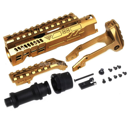5KU カービンライフルコンバージョンキット タイプB M1913レールストックアダプター付き ACTION ARMY AAP-01シリーズ GBBピストル エアソフトガン