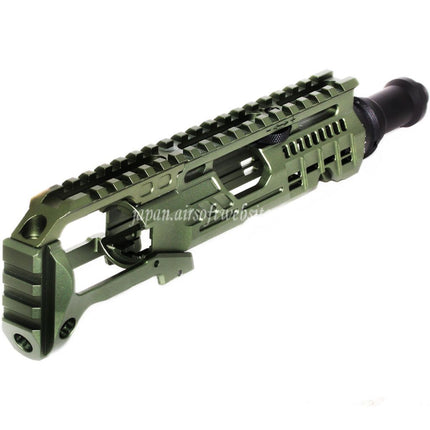 5KU カービンライフルコンバージョンキット タイプB M1913レールストックアダプター付き ACTION ARMY AAP-01シリーズ GBBピストル エアソフトガン