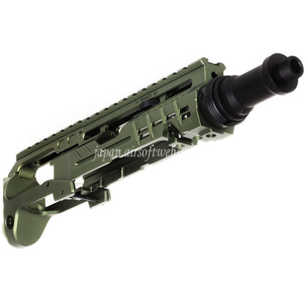 5KU カービンライフルコンバージョンキット タイプB M1913レールストックアダプター付き ACTION ARMY AAP-01シリーズ GBBピストル エアソフトガン