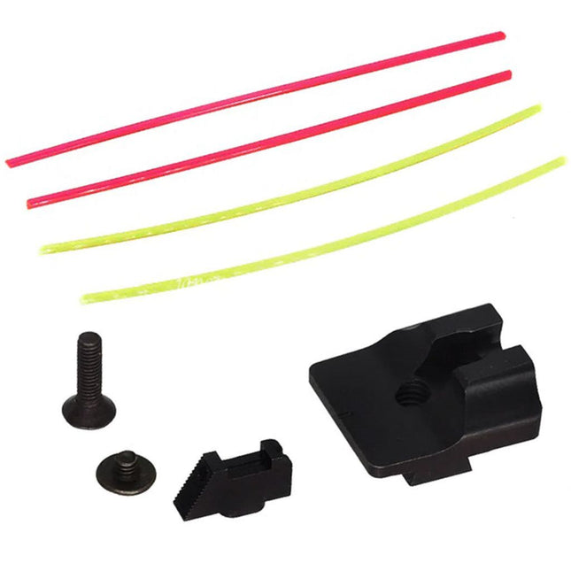 Guns Modify GM CNCスチール Wスタイル ファイバーオプティックサイトセット Guns Modify WE(WE-TECH) 東京マルイ Gシリーズ GBBピストル エアソフトガン対応