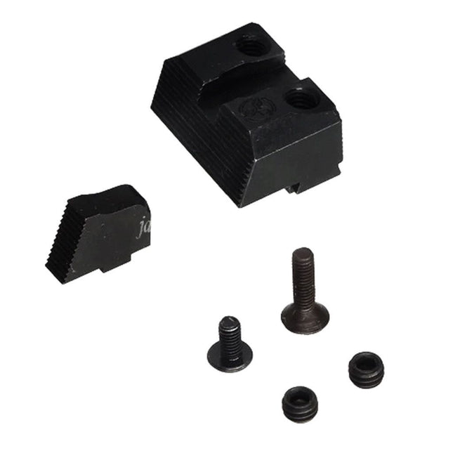 Guns Modify GM CNCスチール SUスタイル サプレッサー フロントリアサイトセット WE(WE-TECH) 東京マルイ Gシリーズ GBBピストル エアソフトガン対応 ブラック