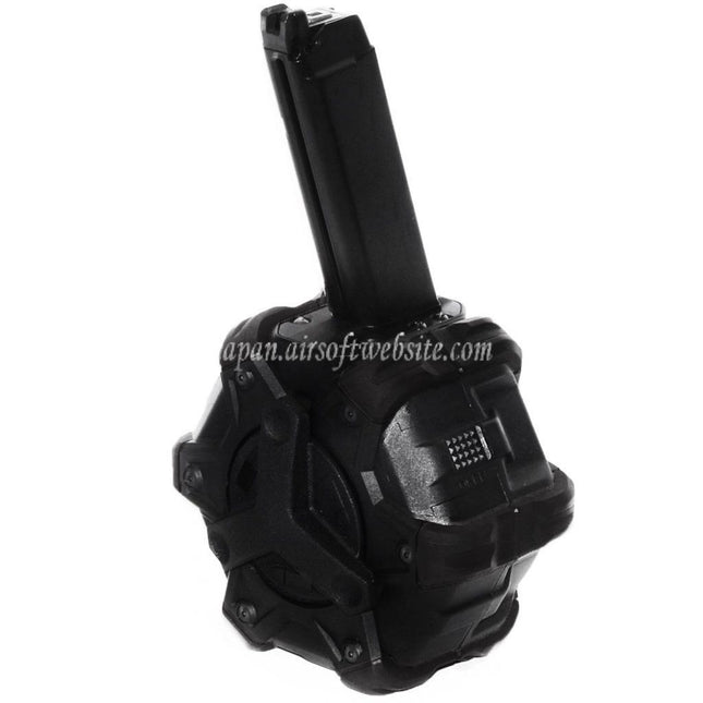 WE (WE-TECH) 350発ガスドラムマガジン G17 G18C Gシリーズ GBBピストル対応 エアソフトガン
