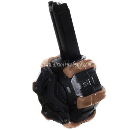 WE (WE-TECH) 350発ガスドラムマガジン G17 G18C Gシリーズ GBBピストル対応 エアソフトガン