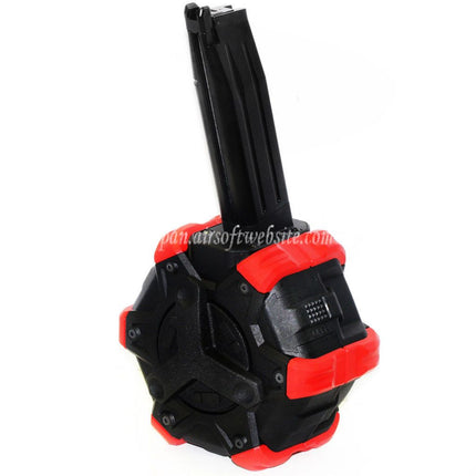 WE (WE-TECH) 350発ガスドラムマガジン HI-CAPA GBBピストル対応 エアソフトガン