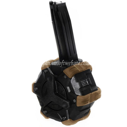 WE (WE-TECH) 350発ガスドラムマガジン HI-CAPA GBBピストル対応 エアソフトガン