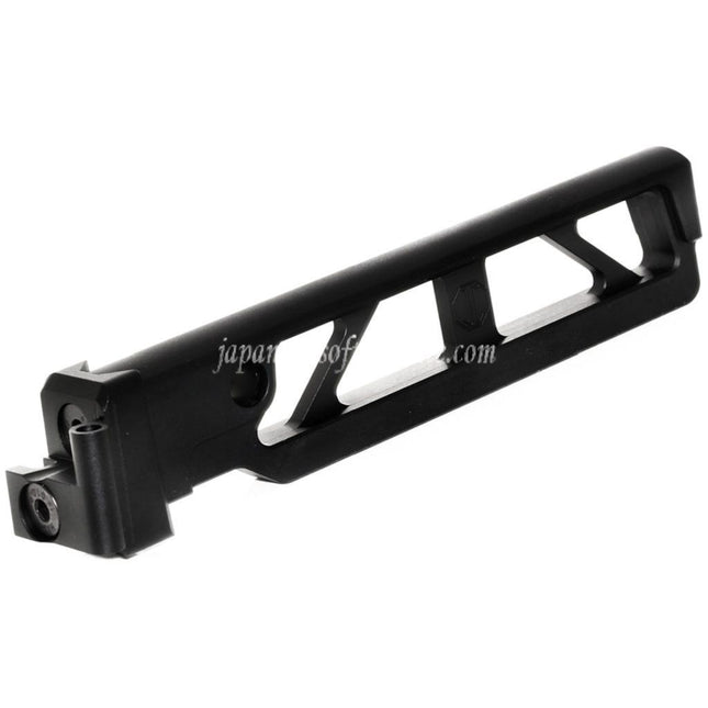 5KU アルミ製 6ポジション スケルトン ST-6 フォールディングストックチューブ アダプター付き D-Boys GHK LCT CYMA AKS74 AK-105シリーズ AEG GBBライフル エアガン ブラック