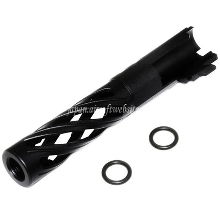 5KU 4.3インチ 106mm/110mm CNC トルネードスパイラル 中空アウターバレル +11mm CW 東京マルイ HI-CAPA 4.3 GBB ピストルに適合