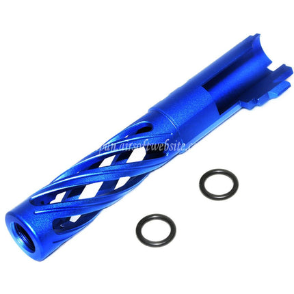 5KU 4.3インチ 106mm/110mm CNC トルネードスパイラル 中空アウターバレル +11mm CW 東京マルイ HI-CAPA 4.3 GBB ピストルに適合