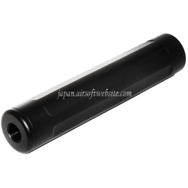 5KU 157mmバレルエクステンション モックサプレッサーサイレンサー -14mm CCW 反時計回りネジ Action Army AAP-01シリーズ GBBピストル対応 ブラック