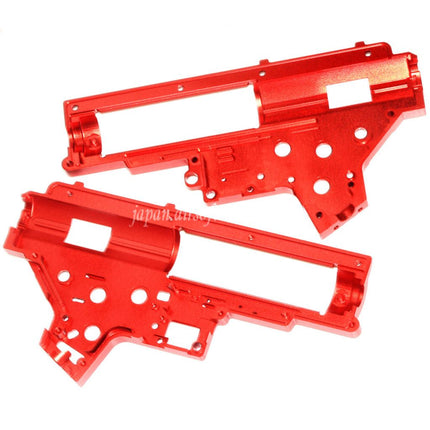 CYMA CNCアルミ製 8mm QDギアボックスシェル CYMA Platinumシリーズ SR25 QBSシリーズ AEGライフル エアソフトガン対応 レッド