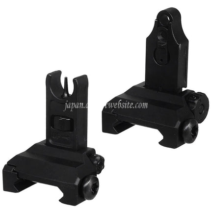 CYMA メタルスパイク フリップアップ フロントリアサイト 20mm 1913 ピカティニーレール M4 M16 AEG ライフル エアガン対応