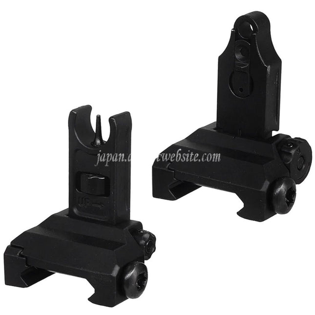 CYMA メタルスパイク フリップアップ フロントリアサイト 20mm 1913 ピカティニーレール M4 M16 AEG ライフル エアガン対応