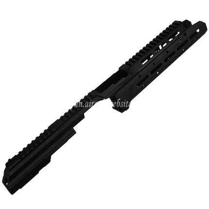 5KU Chassis SAGスタイル MK3 Monolithic M-Lok ハンドガードレールシステムレール付きダストカバーセット      東京マルイAKM GBBシリーズライフルに適合      ブラック