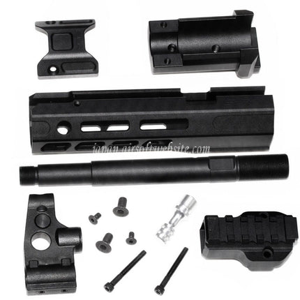 Dytac SLR Rifleworks ION Lite 165mm 6.5インチ エクステンデッド M-LOK ハンドガードレールシステムキット アウターバレル付き GHK AKシリーズ GBBライフル対応 エアソフトガン ブラック