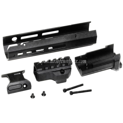 Dytac SLR Rifleworks ION Lite 165mm 6.5インチ エクステンデッド M-LOK ハンドガードレールシステムキット アウターバレル付き GHK AKシリーズ GBBライフル対応 エアソフトガン ブラック