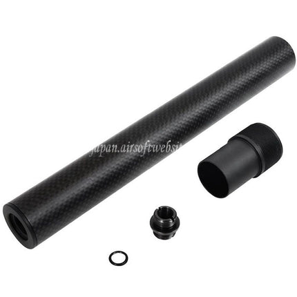 Laylax PSS 257mm/265mm ショートタイプ カーボンファイバーアウターバレル 東京マルイ VSR-10シリーズ ボルトアクションスナイパー対応 ブラック