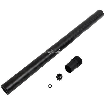 Laylax PSS 421mm カーボンファイバーアウターバレル 東京マルイ VSR-10 G-Specシリーズ ボルトアクションスナイパー対応 ブラック