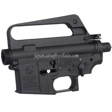 E&C COLT M16A1 603スタイル 金属のボディ アッパーロワーレシーバー (CNCロゴ)     E&Cおよび東京マルイ M4 M16シリーズ電動エアソフトライフルに対応     ブラック