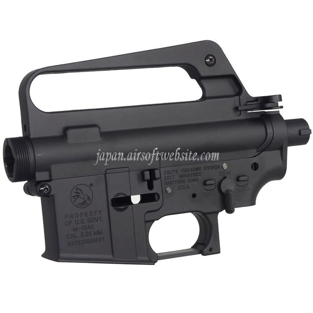 E&C COLT M16A1 603スタイル 金属のボディ アッパーロワーレシーバー (CNCロゴ)     E&Cおよび東京マルイ M4 M16シリーズ電動エアソフトライフルに対応     ブラック