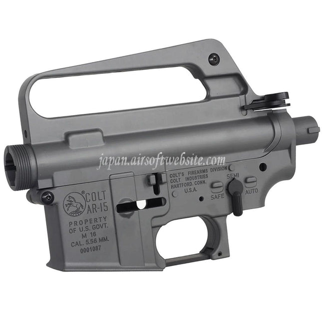 E&C COLT M16VN 604スタイルe 金属のボディ アッパーロワーレシーバー (CNCロゴ)    E&Cおよび東京マルイ M4 M16シリーズ電動エアソフトライフルに対応      グレー