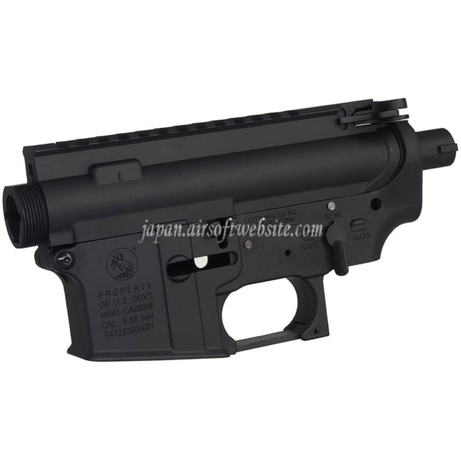 E&C COLT M4A1 金属のボディ アッパーロワーレシーバー (CNCロゴ)        E&Cおよび東京マルイ M4 M16シリーズ電動エアソフトライフルに対応     ブラック