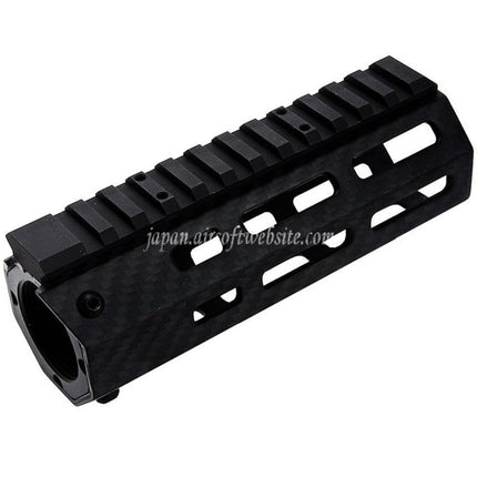 REVANCHIST AIRSOFT 145mm 5.5インチ 軽量カーボンファイバー M-LOK ハンドガードレールシステム 東京マルイ M4シリーズ MWS GBBライフルに適合 ブラック