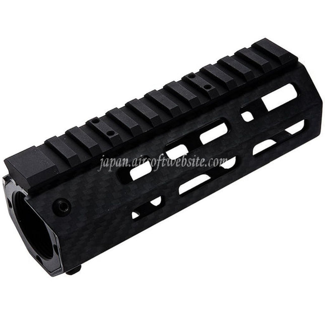 REVANCHIST AIRSOFT 145mm 5.5インチ 軽量カーボンファイバー M-LOK ハンドガードレールシステム 東京マルイ M4シリーズ MWS GBBライフルに適合 ブラック