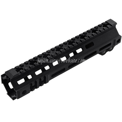 Z-Parts アルミ製 255mm 10インチ MK4 M-LOK ハンドガードレールシステム バレルナット付き GHK M4シリーズ GBBライフル対応 エアソフト ブラック