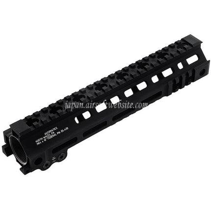 Z-Parts アルミ製 255mm 10インチ MK4 M-LOK ハンドガードレールシステム バレルナット付き GHK M4シリーズ GBBライフル対応 エアソフト ブラック