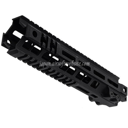 Z-Parts アルミ製 255mm 10インチ MK4 M-LOK ハンドガードレールシステム バレルナット付き GHK M4シリーズ GBBライフル対応 エアソフト ブラック