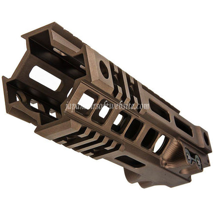 Z-Parts アルミ製 185mm 7インチ MK4 M-LOK ハンドガードレールシステム バレルナット付き GHK M4シリーズ GBBライフル対応 エアソフト タン