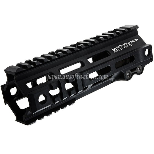 Z-Parts アルミ製 185mm 7インチ MK4 M-LOK ハンドガードレールシステム バレルナット付き 東京マルイ M4シリーズ MWS GBBライフル対応 エアソフト ブラック