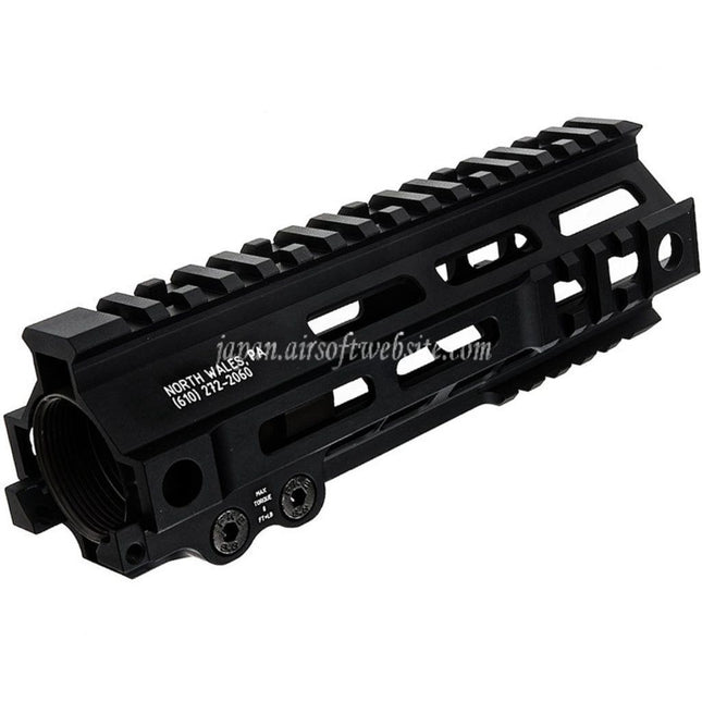 Z-Parts アルミ製 185mm 7インチ MK4 M-LOK ハンドガードレールシステム バレルナット付き 東京マルイ M4シリーズ MWS GBBライフル対応 エアソフト ブラック
