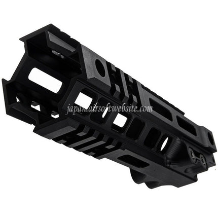 Z-Parts アルミ製 185mm 7インチ MK4 M-LOK ハンドガードレールシステム バレルナット付き 東京マルイ M4シリーズ MWS GBBライフル対応 エアソフト ブラック