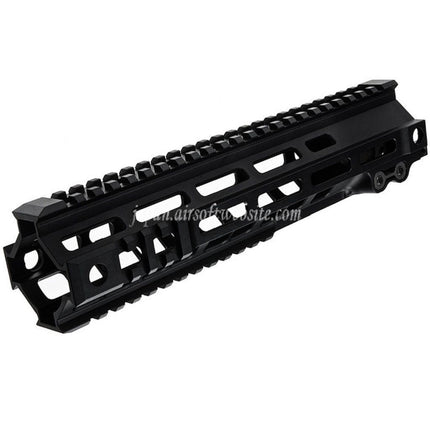 Z-Parts アルミ製 260mm 10インチ MK4 M-LOK ハンドガードレールシステム バレルナット付き 東京マルイ M4シリーズ MWS GBBライフル対応 エアソフト ブラック