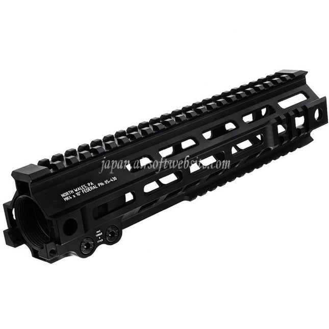Z-Parts アルミ製 260mm 10インチ MK4 M-LOK ハンドガードレールシステム バレルナット付き 東京マルイ M4シリーズ MWS GBBライフル対応 エアソフト ブラック