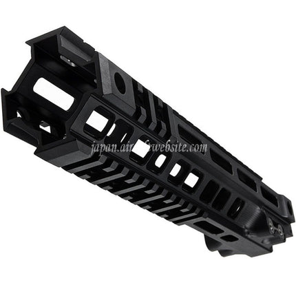 Z-Parts アルミ製 260mm 10インチ MK4 M-LOK ハンドガードレールシステム バレルナット付き 東京マルイ M4シリーズ MWS GBBライフル対応 エアソフト ブラック