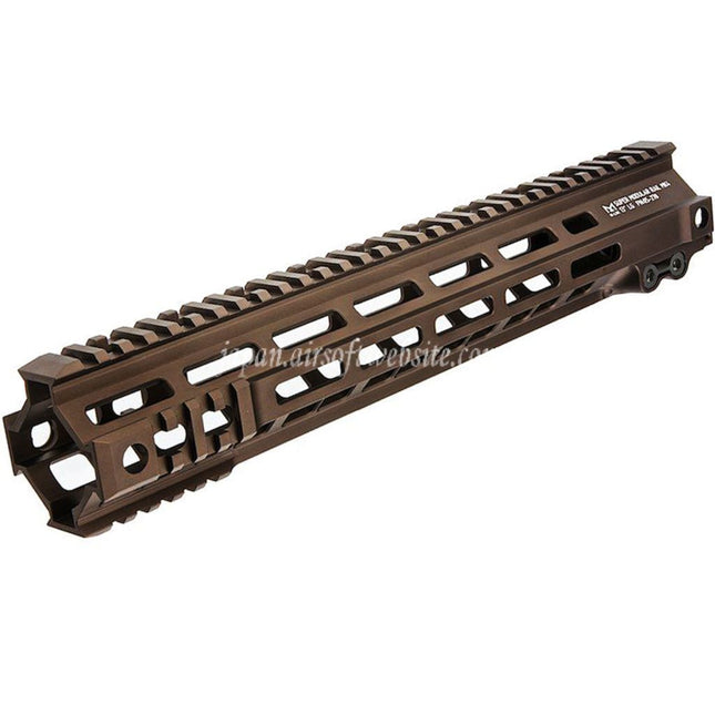 Z-Parts アルミ製 335mm 13インチ MK4 M-LOK ハンドガードレールシステム バレルナット付き 東京マルイ M4シリーズ MWS GBBライフル対応ライフル エアソフトガン タン