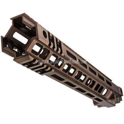 Z-Parts アルミ製 335mm 13インチ MK4 M-LOK ハンドガードレールシステム バレルナット付き 東京マルイ M4シリーズ MWS GBBライフル対応ライフル エアソフトガン タン